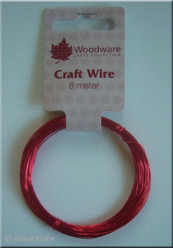 Craft Wire, 24 Gauge - Red (8 Metres) WR04 - Click Image to Close