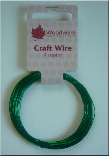 Craft Wire, 24 Gauge - Green (8 Metres) WR05