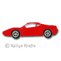 Red Ferrari Die Cut Racing Car - Click Image to Close