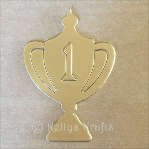 Gold Trophy \"Number 1\" Die Cut