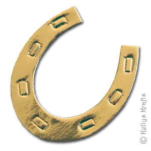 Horseshoe Die Cut Shape, Gold (1 Piece) - Click Image to Close
