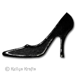 Black Shiny Stiletto High Heel Shoe (1 Piece) - Click Image to Close