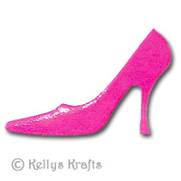 Pink Shiny Stiletto High Heel Shoe (1 Piece) - Click Image to Close