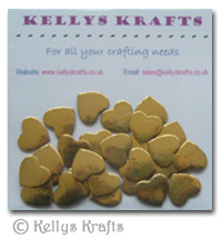 Gold Shiny Cardboard Hearts (Pack of 25)