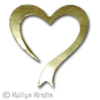 Gold Die Cut Hearts (Pack of 5) - Click Image to Close