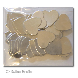 (image for) Hearts Die Cut Shapes, Silver (1 Packet)