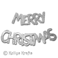 (image for) Silver Die Cut Merry Christmas Word (1 Set)