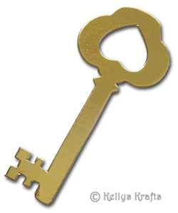 Key Die Cut Shape, Gold (1 Piece) - Click Image to Close