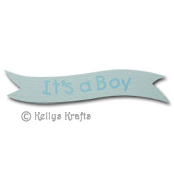 Die Cut Banner - It\'s A Boy, Blue on Blue (1 Piece)