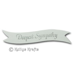 (image for) Die Cut Banner - Deepest Sympathy, Silver on White (1 Piece)