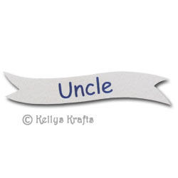 Die Cut Banner - Uncle, Blue on White (1 Piece)