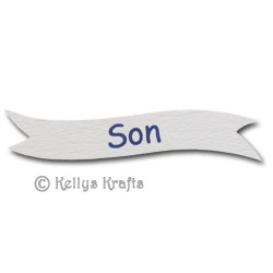 Die Cut Banner - Son, Blue on White (1 Piece)