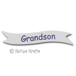 (image for) Die Cut Banner - Grandson, Blue on White (1 Piece)