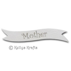 Die Cut Banner - Mother, Silver on White (1 Piece)
