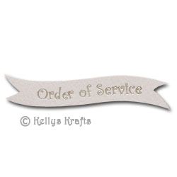 Die Cut Banner - Order of Service, Silver on White (1 Piece)