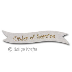 Die Cut Banner - Order of Service, Gold on White (1 Piece)