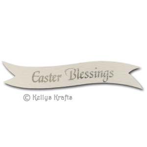 Die Cut Banner - Easter Blessings, Silver on White (1 Piece)