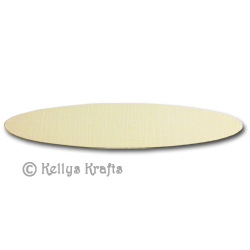 Die Cut Banner - Oval, Plain With No Text, Cream (1 Piece)