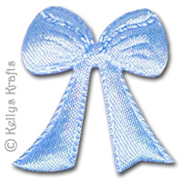 Blue Puffy Fabric Satin Bow (1 Piece) - Click Image to Close