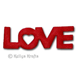 Fabric "Love" Word, Red - Click Image to Close