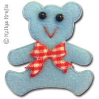 Fabric Teddy Bear, Blue (1 Piece) - Click Image to Close