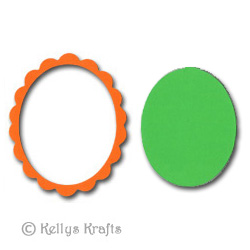 Bright Oval Die Cut Frames, 10 Pieces (5 sets) - Click Image to Close