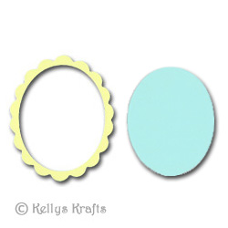 Pastel Oval Die Cut Frames, 10 Pieces (5 sets) - Click Image to Close