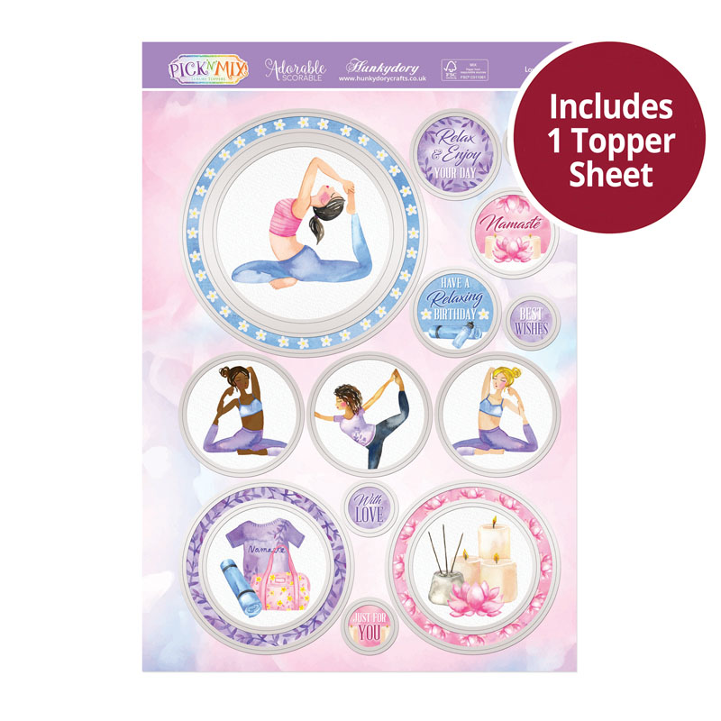 Die Cut Topper Sheet - Love Yoga (981)
