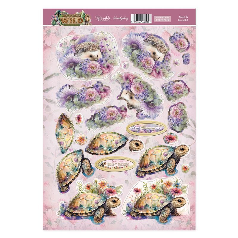 Die Cut 3D Decoupage A4 Sheet - Call Of The Wild, Small & Beautiful