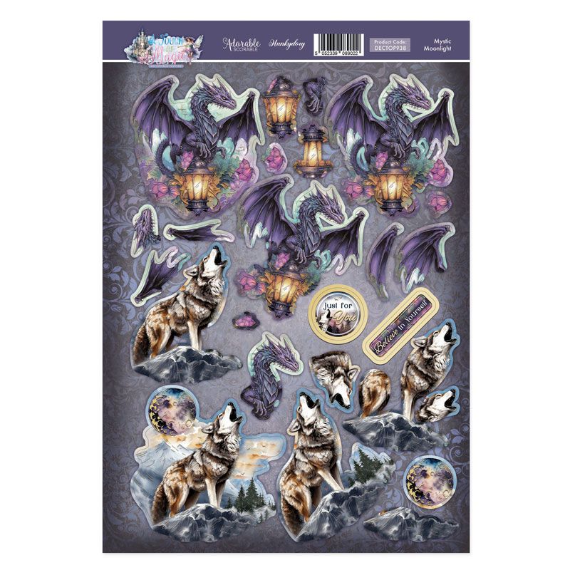 (image for) Die Cut 3D Decoupage A4 Sheet - A Touch Of Magic, Mystic Moonlight
