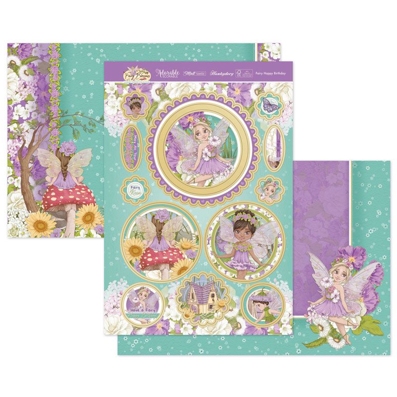 Die Cut Topper Set - Fairy Blossoms, Fairy Happy Birthday