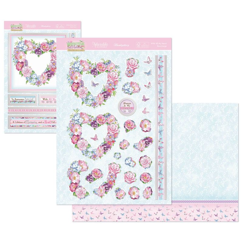 Die Cut Decoupage Set - Springtime Wishes, With All My Heart