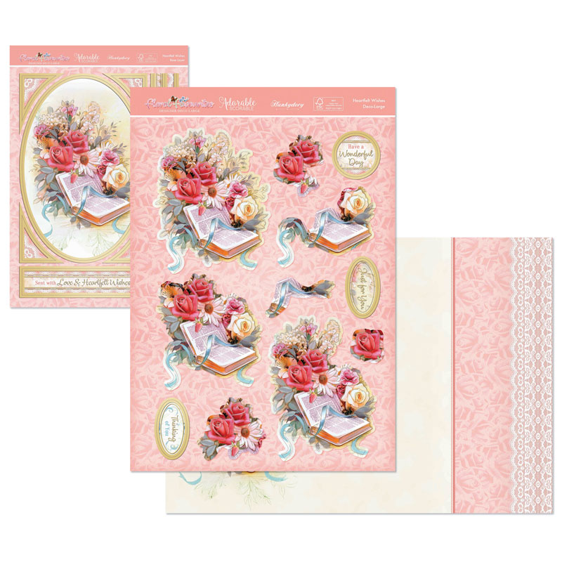 Die Cut Decoupage Set - Floral Favourites, Heartfelt Wishes