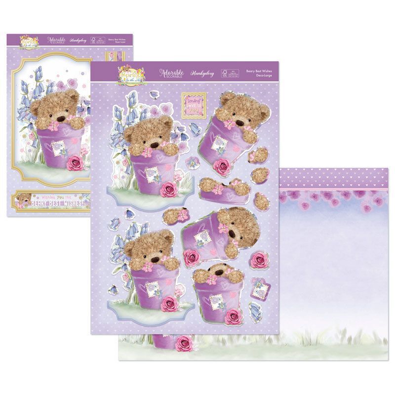 Die Cut Decoupage Set - Spring Is In The Air, Beary Best Wishes