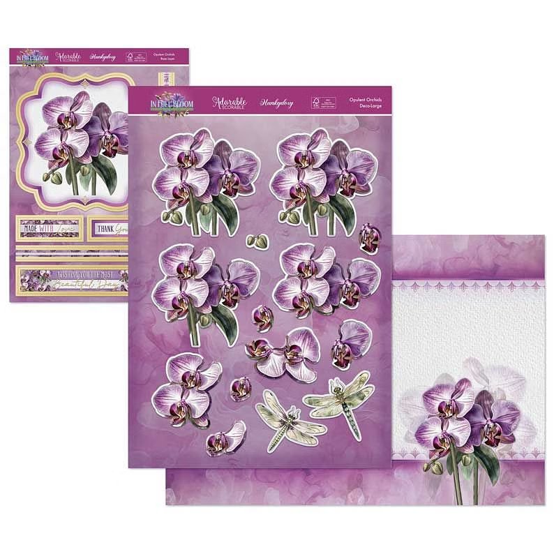 Die Cut Decoupage Set - In Full Bloom, Opulent Orchids