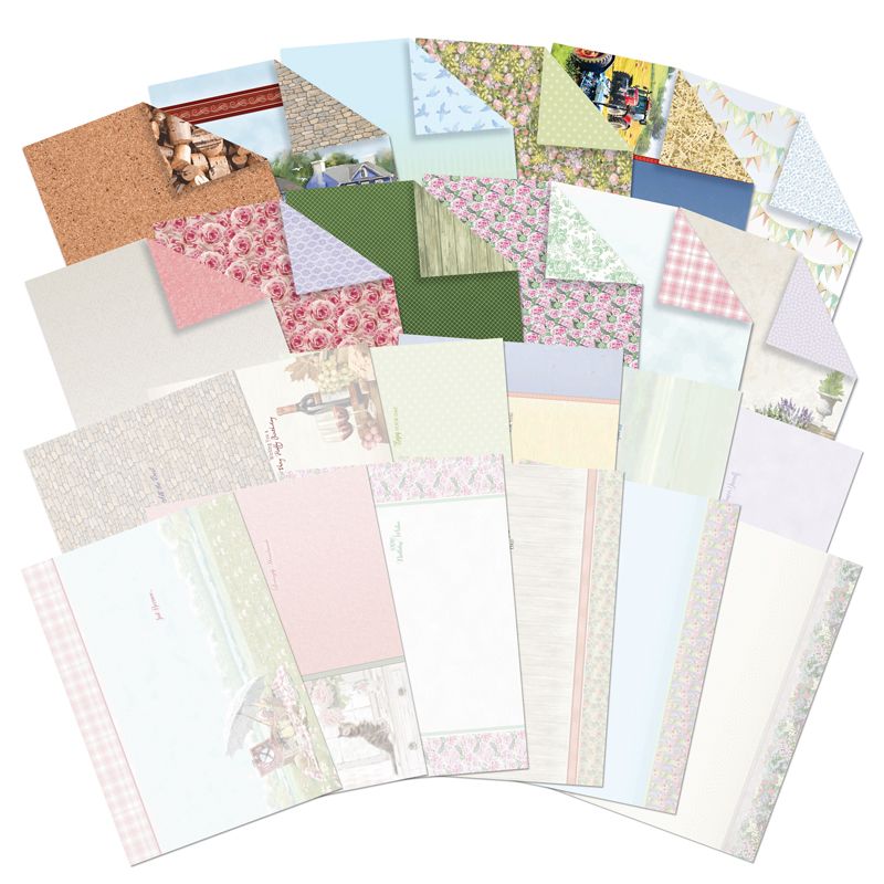 Shabby Chic & Rustic Charm Luxury Inserts & Papers (24 Sheets)