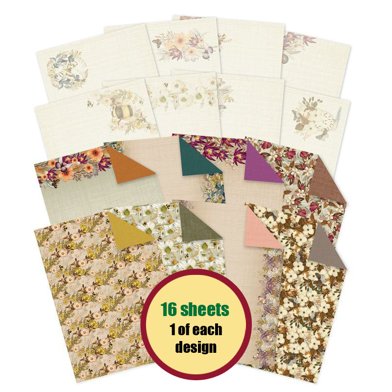 Bronze Blossoms Luxury Inserts & Papers (16 Sheets)