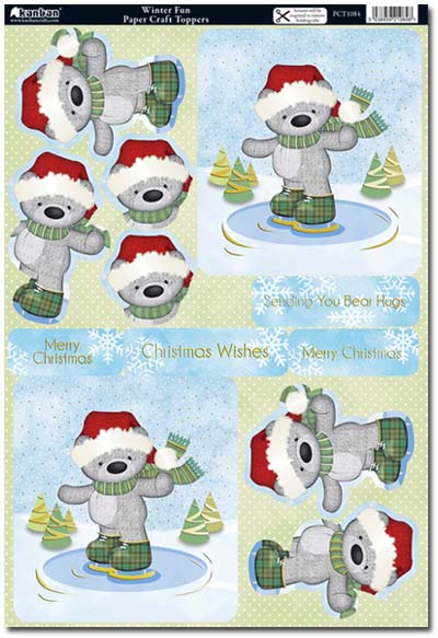 Kanban Craft Toppers - Decoupage, Winter Fun (PCT1084)