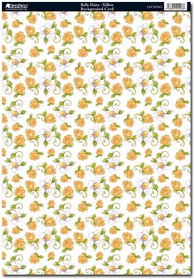 Kanban Patterned Card - Belle Daisy, Yellow (LDCRD003) - Click Image to Close