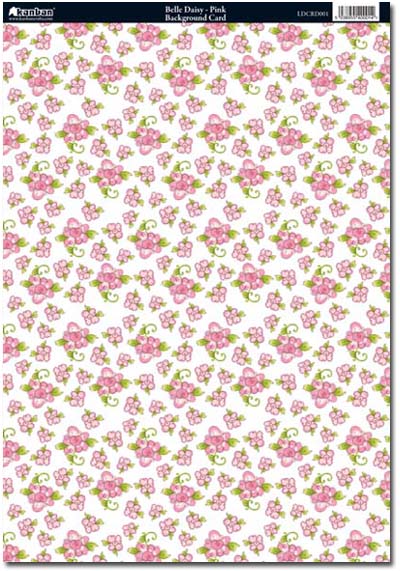 Kanban Patterned Card - Belle Daisy, Pink (LDCRD001) - Click Image to Close