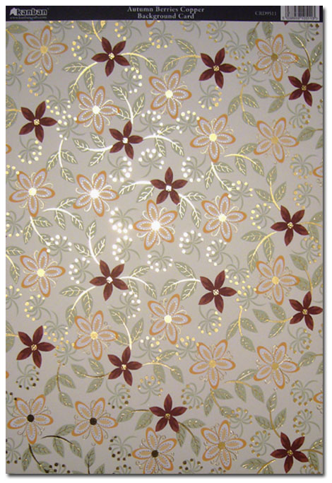 Kanban Patterned Card - Autumn Berries Copper (CRD9511) Kanban Patterned Card - Autumn Berries Copper (CRD9511)