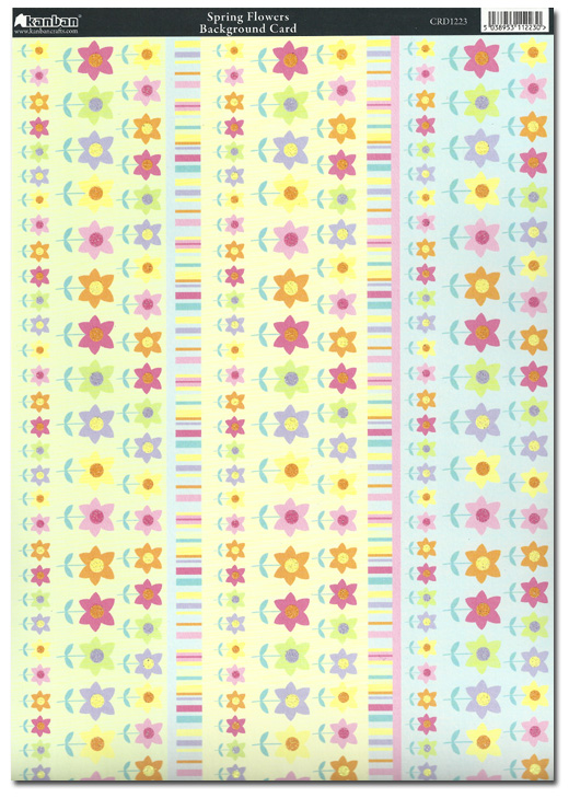 Kanban Patterned Card - Spring Flowers (CRD1223)