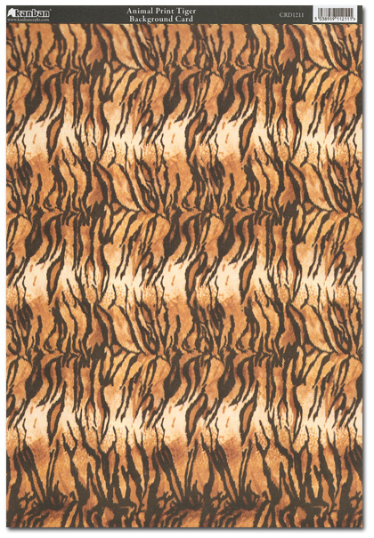 Kanban Patterned Card - Animal Print, Tiger (CRD1211) - Click Image to Close