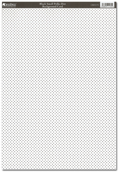 Kanban Patterned Card - Small Polka Dots, Black (CRD1170)