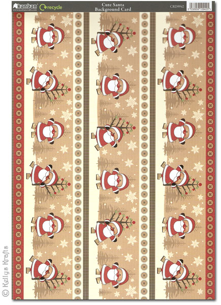 Kanban Patterned Card - Cute Santa (CRD9942)