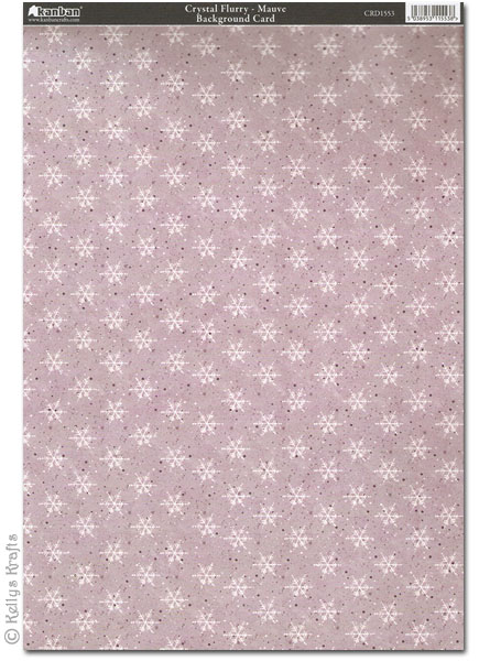 Kanban Patterned Card - Crystal Flurry, Mauve (CRD1553)