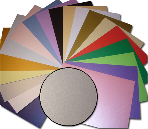 Kanban A4 Pearl Card, Frosted Silver (FSI) - 1 Sheet