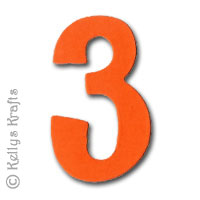 (image for) Number Three "3" Die Cuts, Mixed Colours (Pack of 10)