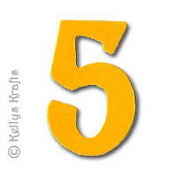 Number Five \"5\" Die Cuts, Mixed Colours (Pack of 10)