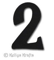 Number Two \"2\" Die Cuts, Black (10 Pieces)